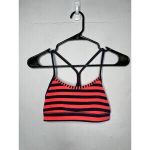 Lululemon Flow Y Bra IV Striped Size 6 Light Flare Inkwell